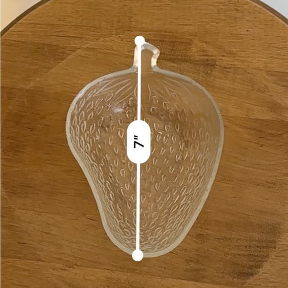 Vintage Strawberry Glass Trinket Candy Dish Textured Cottage Core Fruit Whimsy - Picture 11 of 12